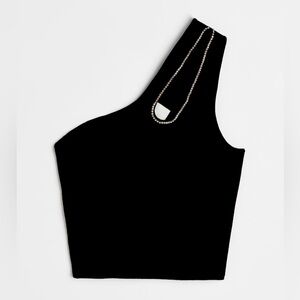 NWOT H&M One Shoulder Crop Top